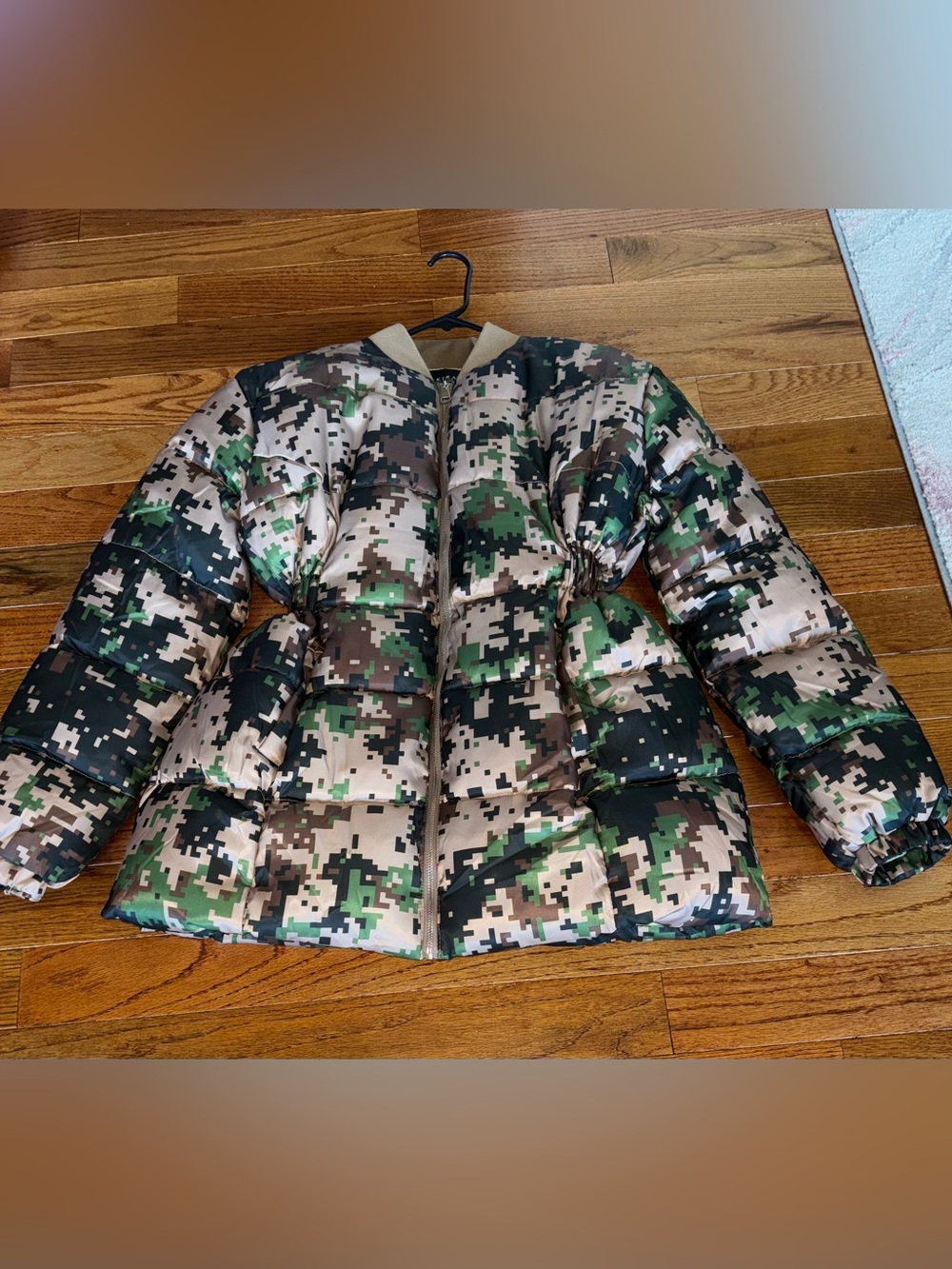 Akira Camo Puffer Jacket - Women's Green Digital Camo